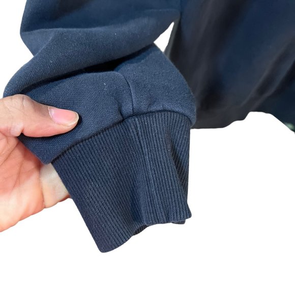 Puma Pullover Hoodie Long Sleeve Drawstring Ribbed Cuff Black Medium - Picture 2 of 12